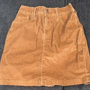 Hollister Women's corduroy Brown Mini Skirt
